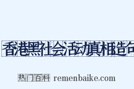 香港黑社会活动真相造句是什么意思的图片